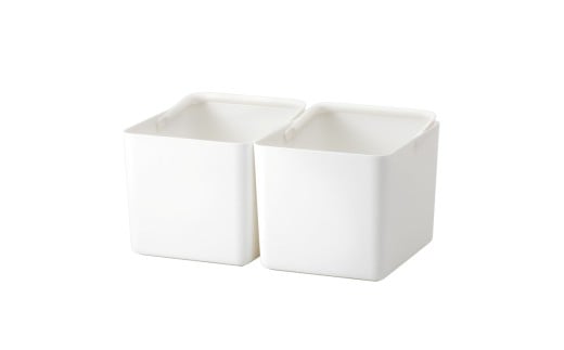 ハンドル付きストックケース ワイド 2個組　LBK-52 2P  ホワイト (3色からお好きなカラーが選べる)  ／ ホワイト グレー ブラック キッチン用品 ストックケース 米びつ お米ストック ラ