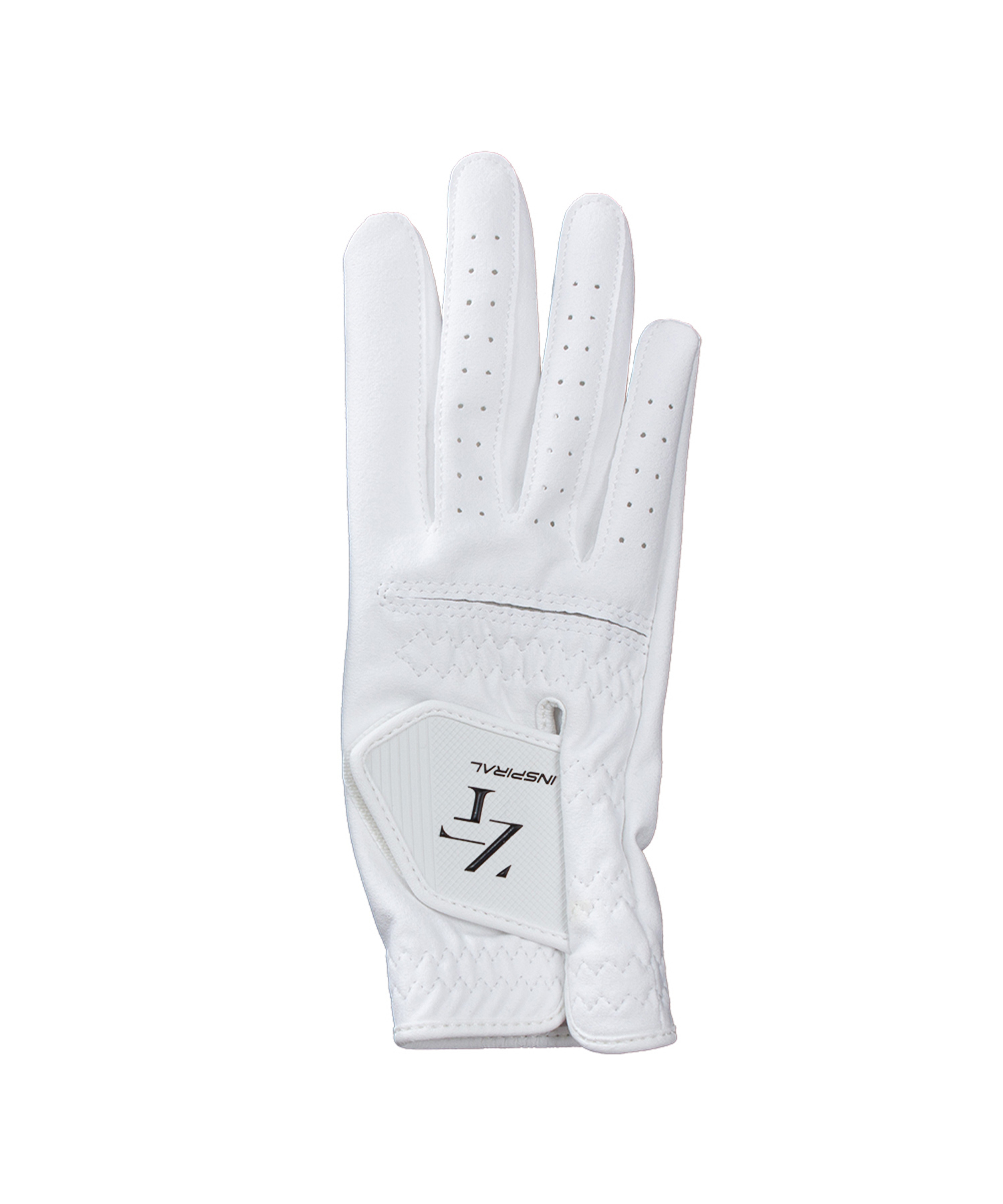 インスパイラルグローブ ホワイト 右手用（右手装着用） 23cm ／ ゴルフグローブ ゴルフ スポーツ 極薄素材 合成皮革 タイト 密着 練習用 ラウンド時 滑りにくい 動きやすい 快適 ユニセックス