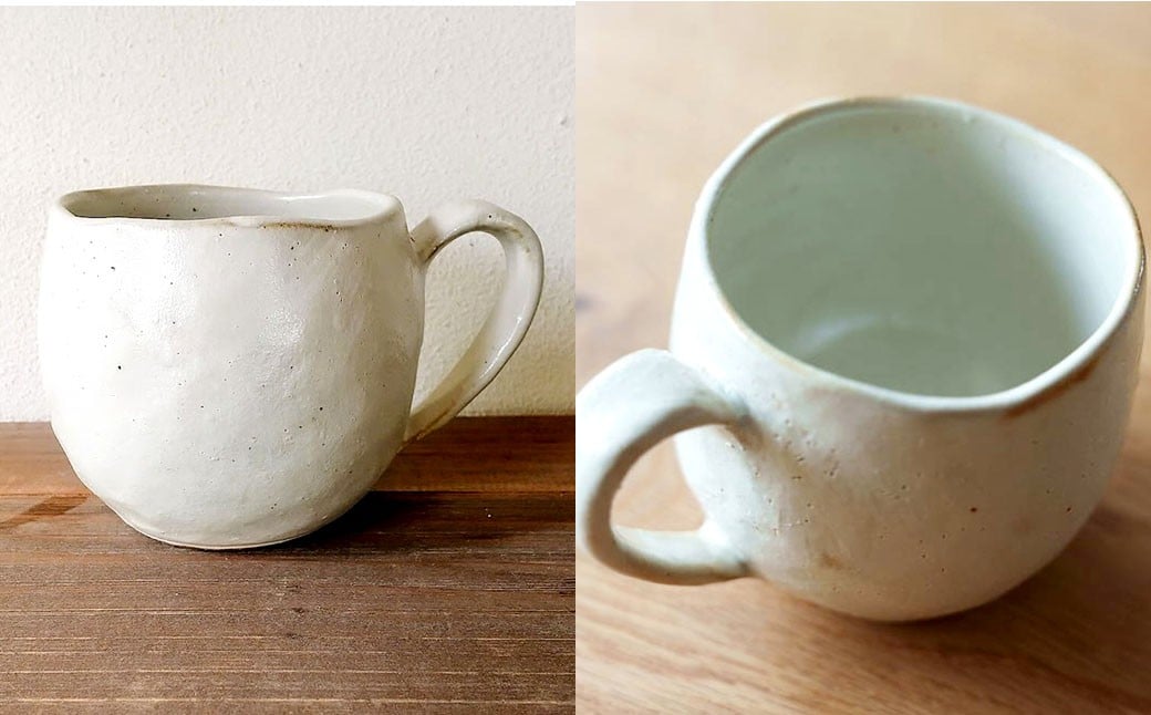 ほっこり優しいフォルムのコーヒーカップ 2個