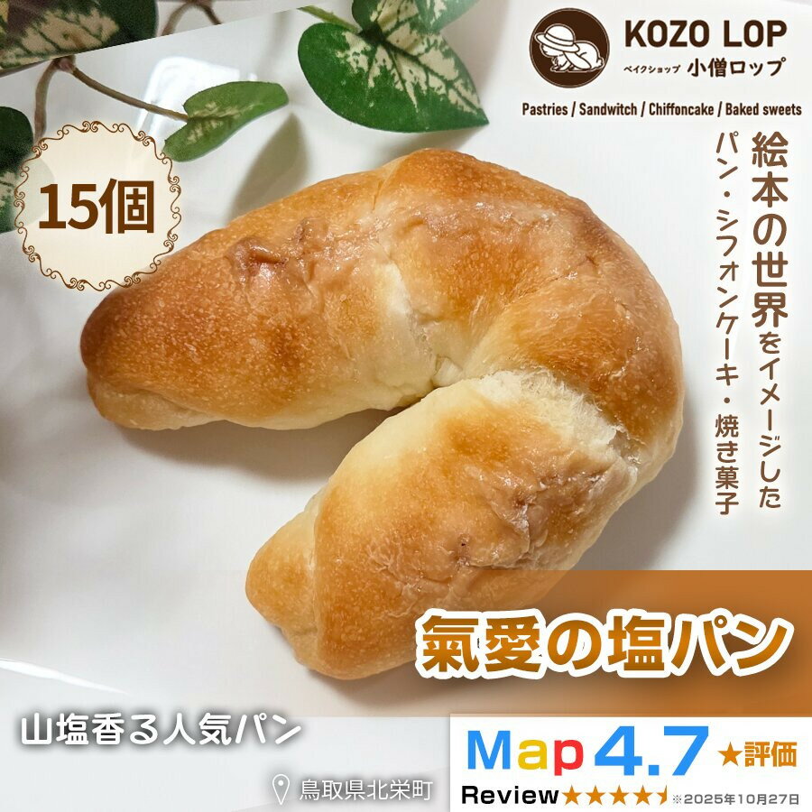 【ふるさと納税】1175.【山塩香る人気パン】氣愛の塩パン 15個