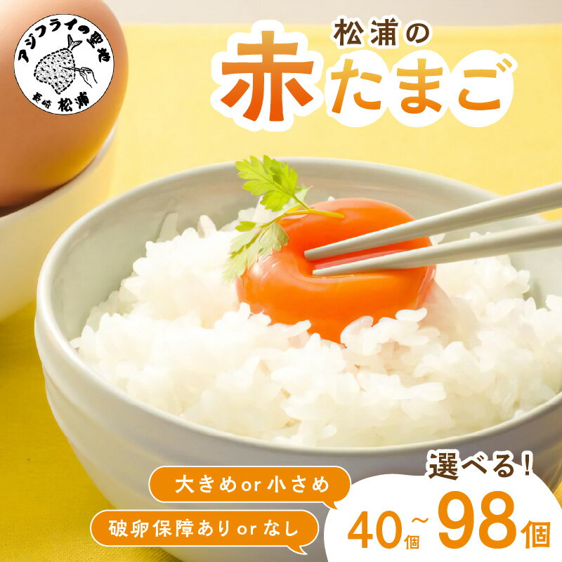 【ふるさと納税】＼お中元熨斗対応／養鶏場直送!松浦の赤たまご『コクもりたまご』 40個 70個+破卵保障10個 98個+破卵保障10個