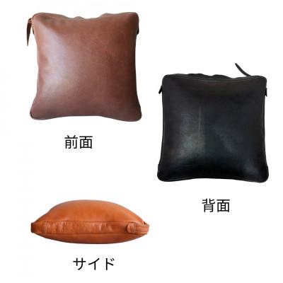 ふるさと納税 福岡市 【革工房Japlish】本革クッションカバー【チョコ】クッション付属《本革製品》 EJ03VC02 |  | 02