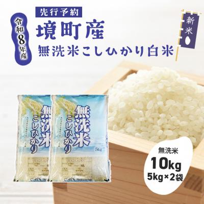 ふるさと納税 境町 米 無洗米 コシヒカリ 10kg 令和8年産 国産 お米 茨城県 境町産 こしひかり