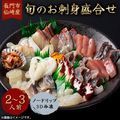 ふるさと納税 長門市 長門市 仙崎産　旬のお刺身盛合せ2-3人前　ノードリップ3D冷凍
