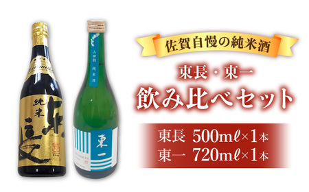 イチオシの地酒！東一・東長の純米酒 飲み比べセット 日本酒  地酒 佐賀 甘口 家飲み プレゼント ギフト 山田錦 お歳暮 お中元 吉野ヶ里町/アスタラビスタ [FAM025]