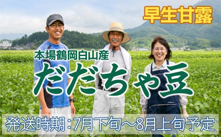 【令和7年産先行予約】本場鶴岡市白山産 冨樫藤左エ門のだだちゃ豆(早生甘露) 1.2kg (300g×4袋)　K-731