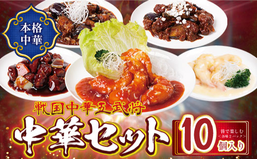 本格中華厳然！ 豪華5点セット(5種×2袋 計10袋）戦国中華五武将 エビチリ エビマヨ 麻婆茄子 酢豚 回鍋肉 人気 中華 おすすめ 中華料理 中華 詰め合わせ セット