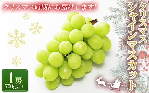 【令和6年産先行予約】 クリスマス シャインマスカット 700g以上 (1房 秀) 《令和6年12月21日～発送》 『フナヤマ農園』 山形県 南陽市 [1112]