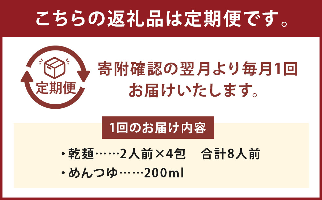 【12ケ月定期便】そば乾麺 花のまち（8人前）