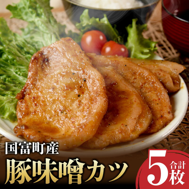 【ふるさと納税】国富町産 豚味噌カツ 5枚