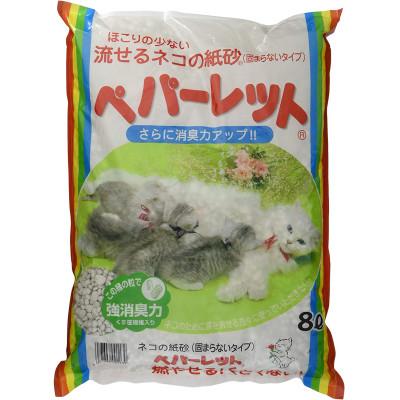ふるさと納税 藤枝市 《ペパーレット》8L　トイレに流せる猫の紙砂【猫砂】　5袋 |  | 01