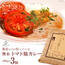 【ふるさと納税】レトルト 無水 トマト 糀 カレー 200g×3個 [ヨダファーム 山梨県 中央市 21470577] レトルトカレー 常温保存 レトルト食品 手軽 野菜 ベジタブル ヴィーガン