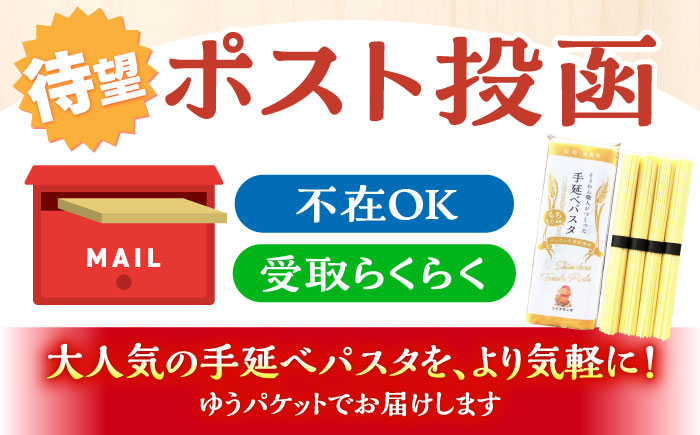 【モチモチ食感】手延べパスタ 200g (50g×4束) / 麺 乾麺 パスタ スパゲッティ ポスト投函 / 南島原市 / エビスホンポ [SGP001]
