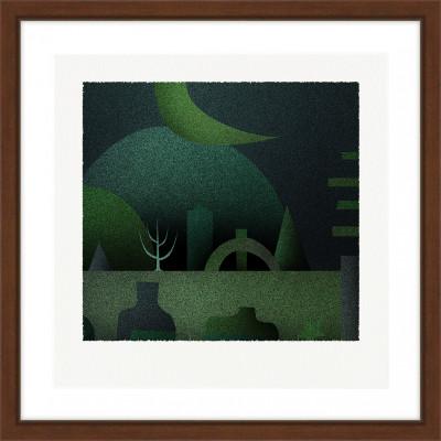 ふるさと納税 綾部市 深と円 [しかくいえ]13【絵画】 額装サイズ266mmx266mm