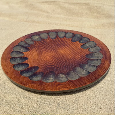 【ふるさと納税】【香川漆器】30cm盛皿　ノミ打スリ漆【1620814】