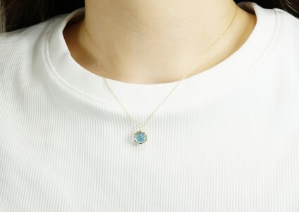 K10YGブルートパーズカボションペンダント P6165BT-Y2