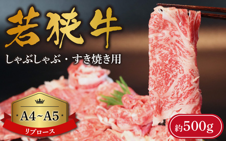 A4～A5ランク 若狭牛しゃぶしゃぶ・すき焼き用（リブロース） 約500g [B-066009] / すき焼き