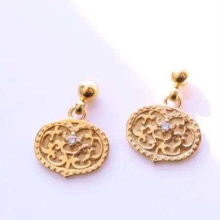 【Do_goods】 古墳時代の造形美　『心葉形杏葉』ダイヤモンド ピアス 659-873-D【配送不可地域：離島・沖縄県】【1490354】
