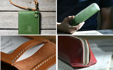 本革ダブルパスケースとバゲットペンケースセット コニャック 滋賀県長浜市/株式会社ブラン・クチュール[AQAY513]