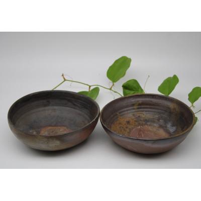 ふるさと納税 備前市 備前焼サンギリ中鉢2個セット(登り窯)
