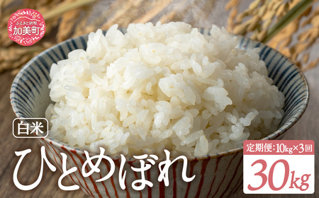 【定期便】米 宮城県産 ひとめぼれ 10kg×3回 (計30kg) ブランド米 白米 精米 ご飯 ごはん コメ こめ お米 小分け 家庭用 結心ファーム【yu00001-r6-10kg-t3】