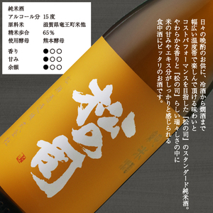 松の司 純米酒 特別純米酒 生酛純米酒 720ml 3本 セット 金賞 受賞酒造  (日本酒 飲み比べ 竜王 日本酒 清酒 日本酒 地酒 日本酒 松の司 日本酒 ギフト 日本酒 お歳暮 日本酒 プレゼ