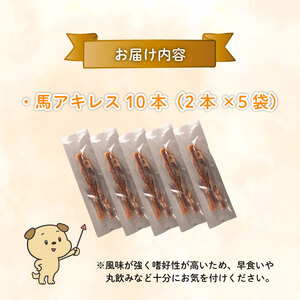 無添加 馬アキレスロング 10本 ２本入×5袋 厚め [ペットフード ドッグフード ペットフード ドッグフード] KT012