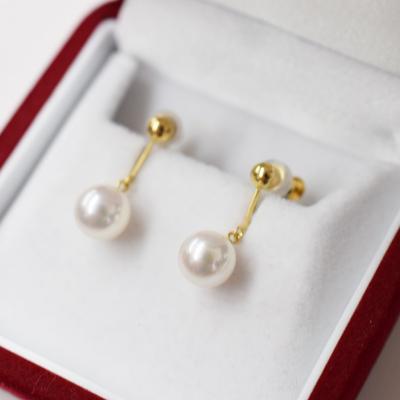 ふるさと納税 天草市 8-8.5mmあこや真珠 パールイヤリングG:シリコン小 K18YG ブラ_S085-334A |  | 02