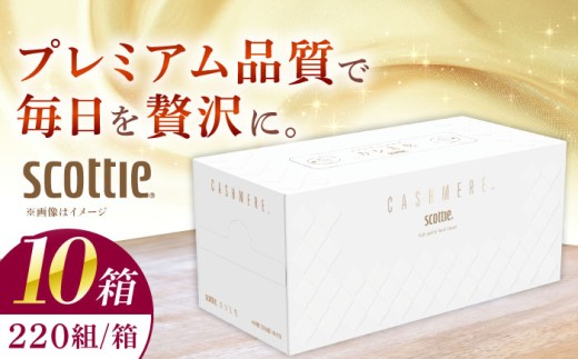 スコッティ ティッシュ カシミヤ 10箱 (1箱 220組(440枚)) ティッシュ 日用品 生活必需品 消耗品 紙 まとめ買い 備蓄 防災備蓄 ストック デザインボックス 新生活 防災 生活用品 日用消耗品 箱ティッシュ 神奈川県 開成町【日本製紙クレシア株式会社】 [BDAM020]