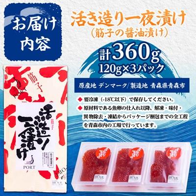 ふるさと納税 青森市 ポートの活き造り一夜漬け  360g(120g×3パック) |  | 03