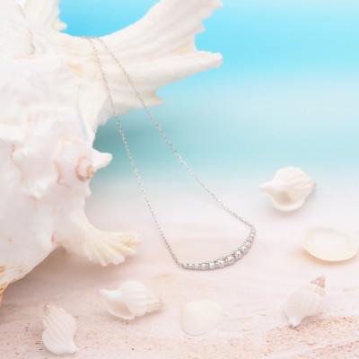 ふるさと納税 山梨県 PT900/PT850 0.5ctダイヤモンド　アーチペンダントネックレス　HH019186 |  | 02