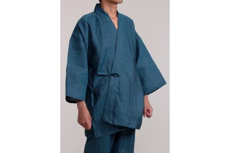 作務衣　 (選べるカラー・サイズ) 　本麻 作務衣 榛地織物