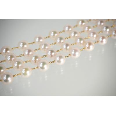 ふるさと納税 甲府市 K18 あこや真珠 シャンク巻きロングネックレス　JN481-2 |  | 03