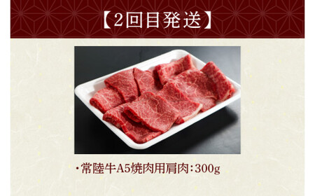 DU-103　【定期便 全3回】茨城県産 常陸牛 3ヶ月 定期便 Aコース　　ハンバーグ 焼肉 すき焼き【肉のイイジマ】