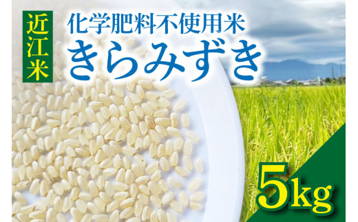 令和8年度産 先行予約  近江米『きらみずき』　化学肥料不使用米　5キロ（鮮度保持袋） DT-0009s