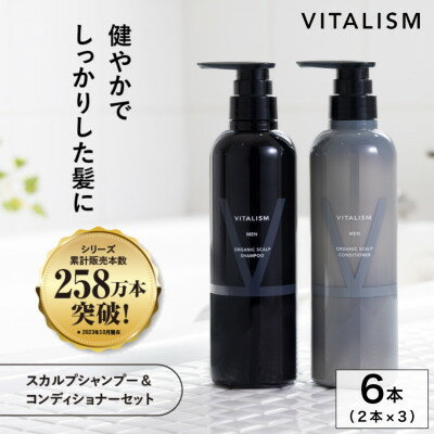 【ふるさと納税】VITALISM バイタリズム スカルプシャンプー&コンディショナー(500ml) 3セット 男性用【1596360】