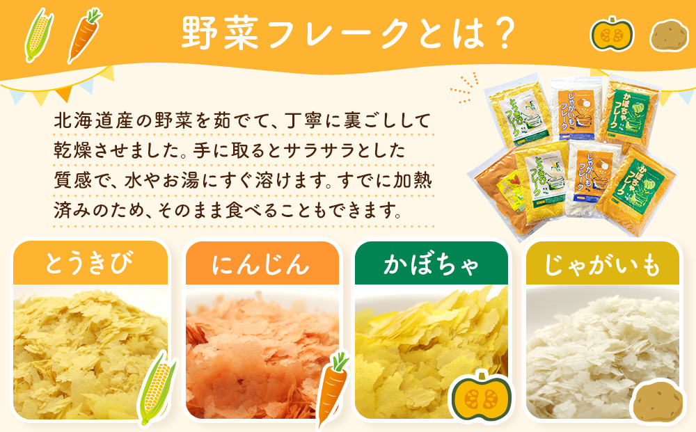北海道 野菜フレーク 7袋セット 計1,000g_02122