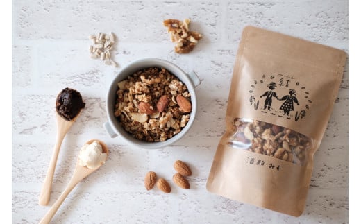 【A-237】酒粕みそグラノーラ120g×3個セット　卵・乳製品・小麦・白砂糖不使用