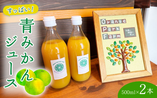 果汁 100％ みかん ジュース  500ml × 2本 青みかん ジュース ストレート 西浦 みかん オレンジ すっぱい 酸っぱい 飲み物 蜜柑 静岡 沼津 自然農