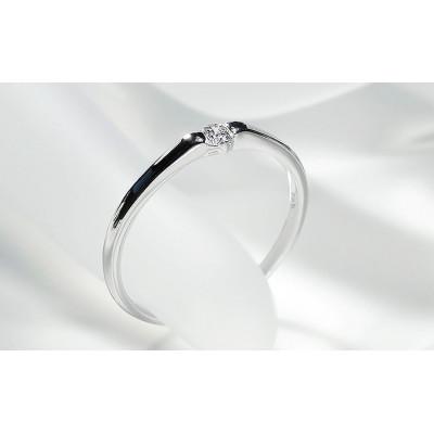 ふるさと納税 昭和町 【0.1ct】PT900 ダイヤモンド一粒リング　7.5号 |  | 02