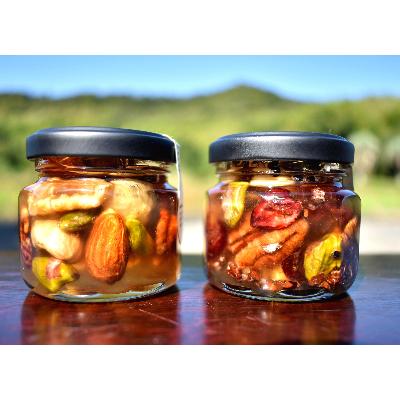 ふるさと納税 すさみ町 ナッツの蜂蜜漬　峠プレミアム小瓶2種セット【萌(MOE)】【爛(RAN)】 |  | 01