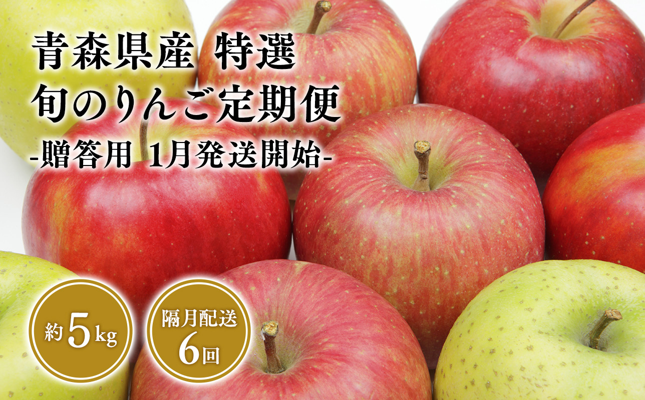 
            ≪選べる配送開始月≫隔月配送　定期便６回　特選　甚八りんご　5kg　【青森県 平川市 マルジンサンアップル】1月 3月 5月 7月 9月 11月贈答用 青森 青森県産 平川 りんご リンゴ 林檎 くだもの 果物 フルーツ
          