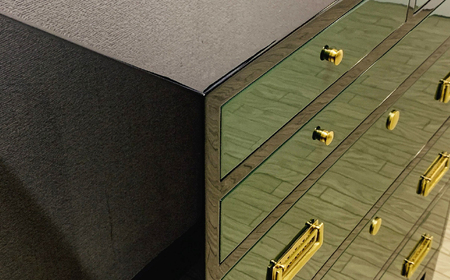 桐モダンチェスト 75巾四の二 グリーン&ブラック 家具 伝統 暮らし インテリア 人気 ランキング おすすめ ギフト 故郷 ふるさと 納税 福島 ふくしま 二本松市 送料無料【田中家具】