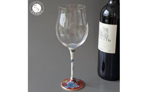 有田焼 ハイレッグワイングラス・小（赤葡萄）【東洋セラミックス】ワイン ワイングラス 食器 器 うつわ 手描き 赤絵 ギフト プレゼント 60000円 6万円 A60-113