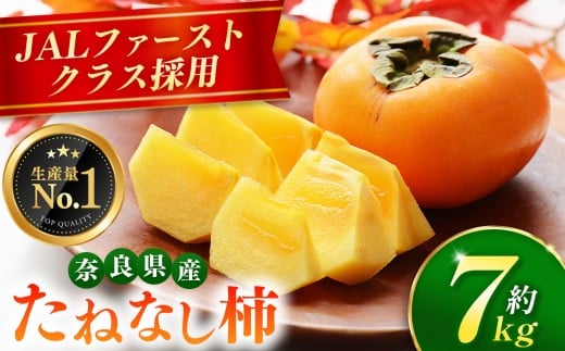 大人気 ！ JAL ファーストクラス 採用  たねなし 柿 約 7kg 箱 （ 24～30個入 ）  |  リピーター 多数 フルーツ 果物 くだもの かき カキ たねなし 種無し 種なし 奈良県 五條市 西岡農園 大容量 たっぷり 種なし 甘い 10月 11月 秋 旬 食物繊維 豊富 美容 健康 農家直送 産地直送 お取り寄せ グルメ 送料無料 低農薬 自宅用