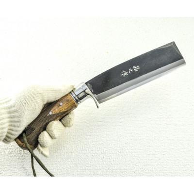 ふるさと納税 南国市 曲がり焚き火鉈　黒両刃【ステンツバ輪】[柄角度/標準型] |  | 02