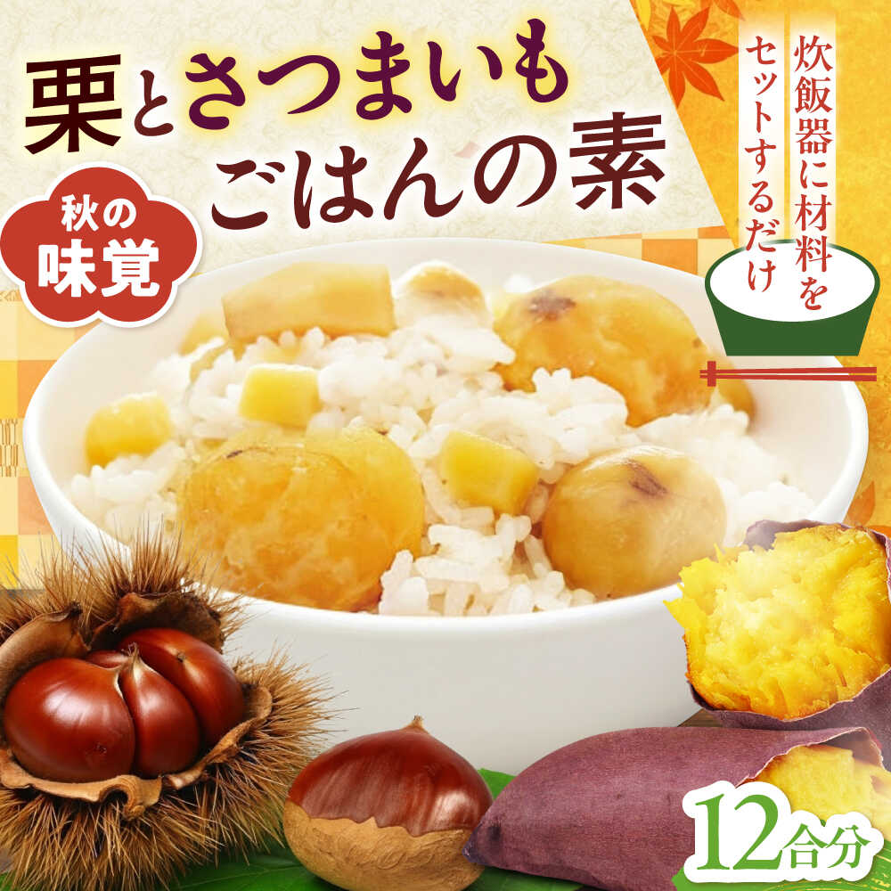 【ふるさと納税】栗とさつまいもごはんの素2合用6パック入り 愛媛県大洲市/愛媛うまいもの販売株式会社 栗 さつまいも ご飯の素 簡単調理 皮むき不要 味付け不要 炊き込みご飯 旬の食材[AGDR006]