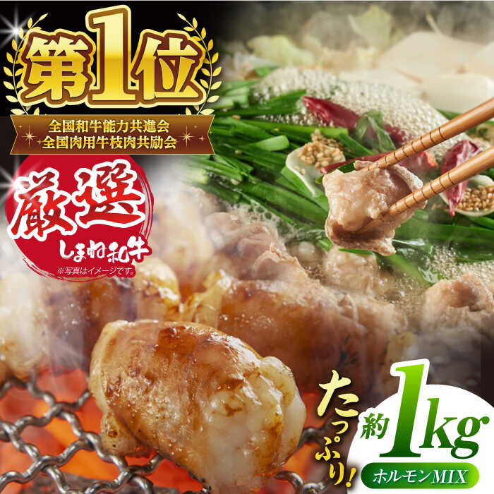 【ふるさと納税】しまね和牛厳選ミックスホルモン(1kg) 島根県松江市/株式会社O.R.C[ALEF006]