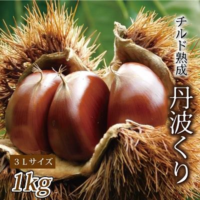 ふるさと納税 京丹波町 チルド熟成 丹波栗3L 1kg (京都京丹波町産 丹波栗)