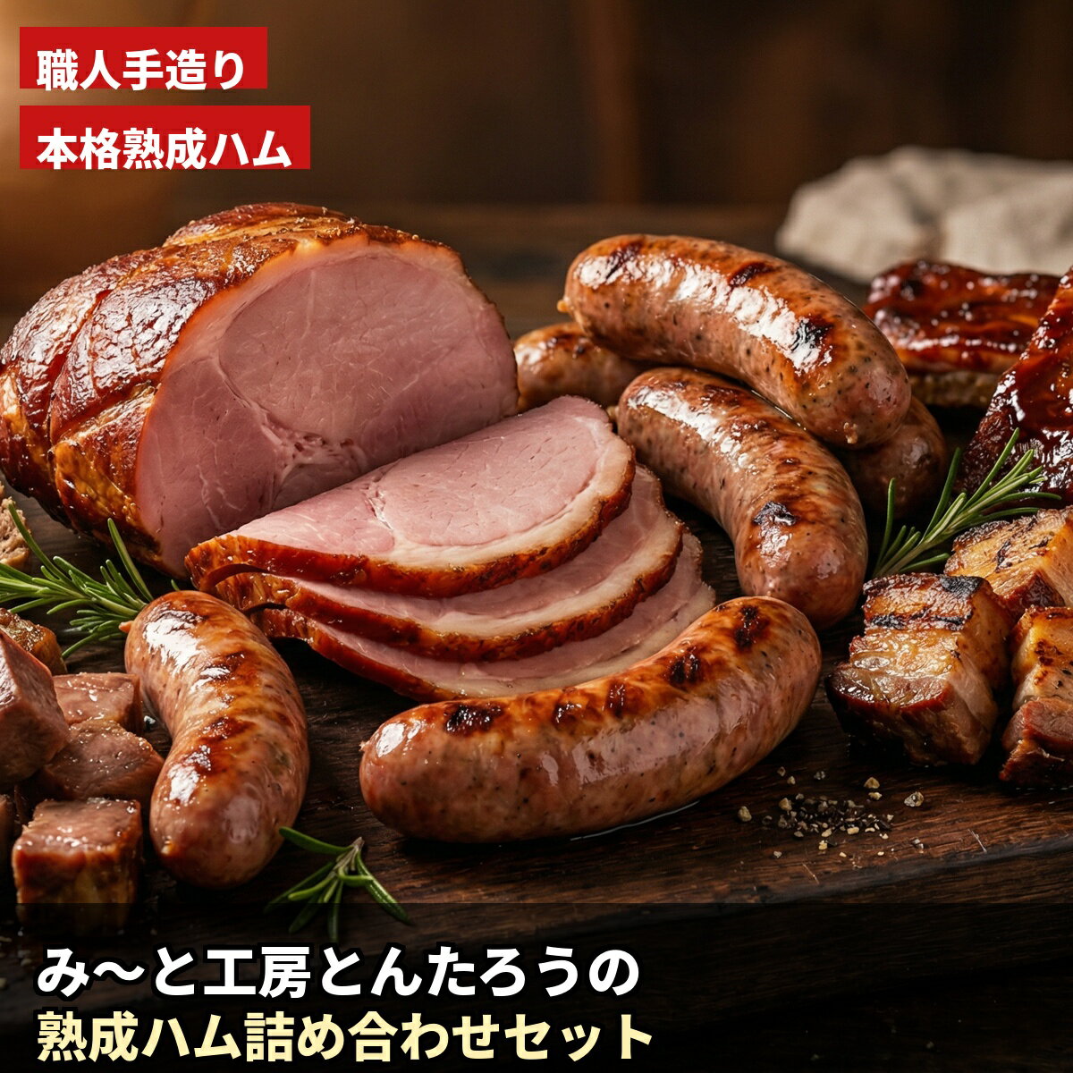 【ふるさと納税】 ハム み〜と工房とんたろう熟成ハム10点セット（ ハム ソーセージ 焼豚 スペアリブ 牛たん ）/ 肉 お肉 仙台牛 和牛 豚肉 ブタ バーベキュー パーティー